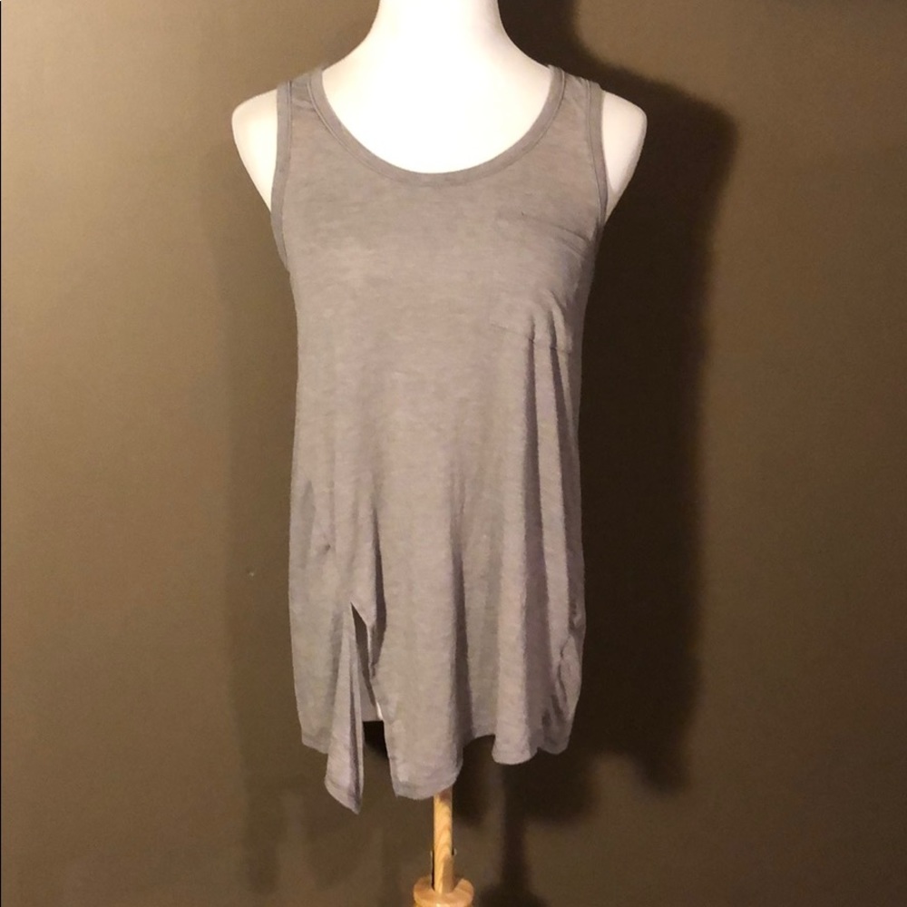 Grey Asymmetrical Tank Top